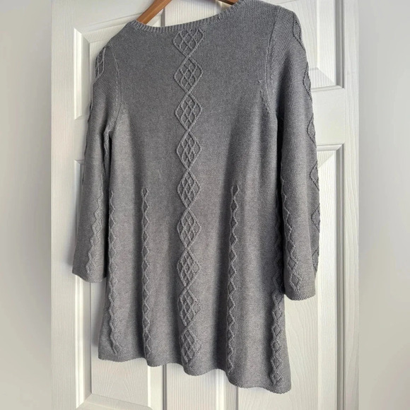 Soft Surroundings Women Cable Knit Sweater XS Silk Cashmere Blend Quiet Luxury - Picture 8 of 11